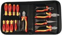 Wiha - 14 Piece Insulated Hand Tool Set - Comes in Zippered Carrying Case - Strong Tooling