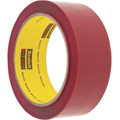 3M - 36mm x 50m Red Rubber Adhesive Sealing Tape - Polypropylene Film Backing, 2.5 mil Thick - Strong Tooling