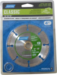 Norton - 4-1/2" Diam, 5/8 & 7/8" Arbor Hole Diam, Wet & Dry Cut Saw Blade - Diamond-Tipped, Standard Round Arbor - Strong Tooling