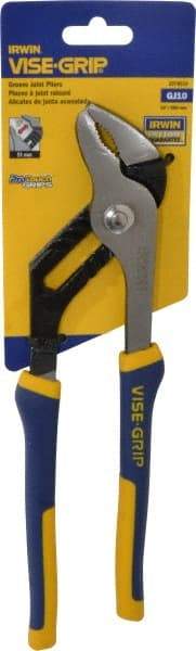 Irwin - 10" OAL, 2" Max Capacity, 7 Position Groove Joint Tongue & Groove Pliers - ProTouch Handles - Strong Tooling