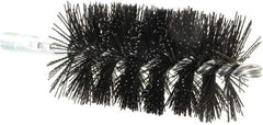 Schaefer Brush - 5" Brush Length, 2-3/4" Diam, Nylon Single Stem, Single Spiral Tube Brush - 7-1/4" Long, Nylon, 1/4" NPSM Male Connection - Strong Tooling