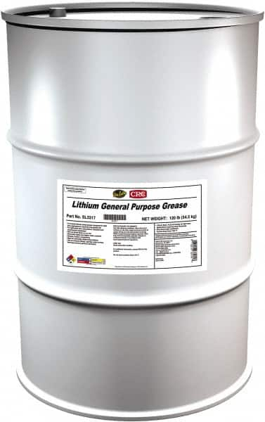 CRC - 120 Lb Keg Lithium-12 Gel Paste Grease - Amber, Nonflammable, 250°F Max Temp, NLGIG 2, - Strong Tooling