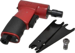 Chicago Pneumatic - 1/4" Collet, Angle Handle, Angle Air Die Grinder - 17,000 RPM, Rear Exhaust, 15.89 CFM, 0.2 hp, 6.21 bar, 1/4 NPT - Strong Tooling