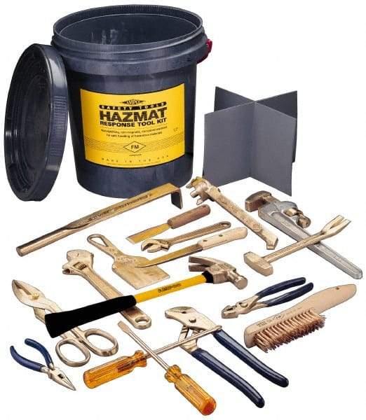 Ampco - 17 Piece Hazmat Response Tool Kit - Comes in Tool Bucket - Strong Tooling