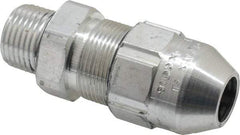 Thomas & Betts - 1/4 to 0.4" Cable Capacity, Class 1, Gas & Vapor Environments, Straight Strain Relief Cord Grip - 1/2 NPT Thread, Aluminum - Strong Tooling