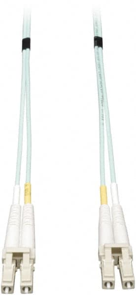 Tripp-Lite - 100' Long, LC/LC Head, Multimode Fiber Optic Cable - Aqua, Use with LAN - Strong Tooling