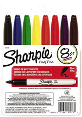 Sharpie - Assorted Colors Permanent Marker - Fine Felt Tip, AP Nontoxic Ink - Strong Tooling