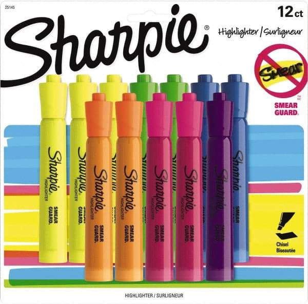 Sharpie - Assorted Colors, Highlighter - Chisel Tip, AP Nontoxic Ink - Strong Tooling