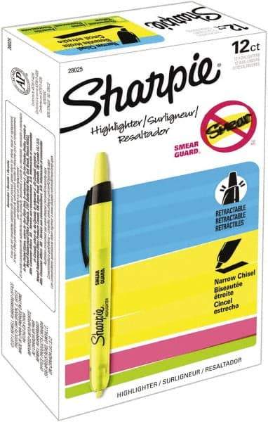 Sharpie - Fluorescent Yellow Highlighter - Chisel Tip, AP Nontoxic Ink - Strong Tooling