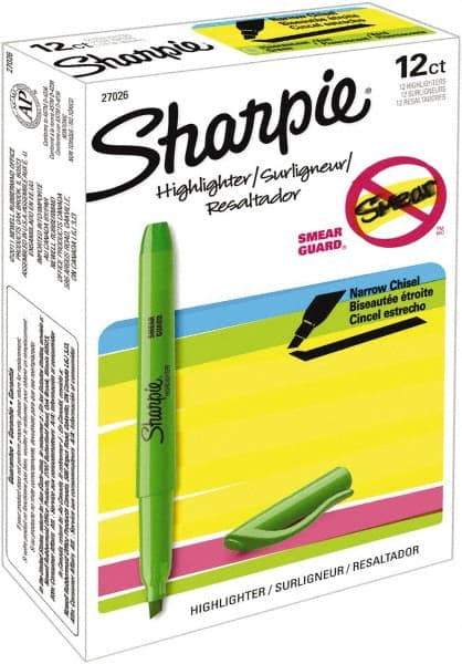 Sharpie - Fluorescent Green Highlighter - Chisel Tip, AP Nontoxic Ink - Strong Tooling