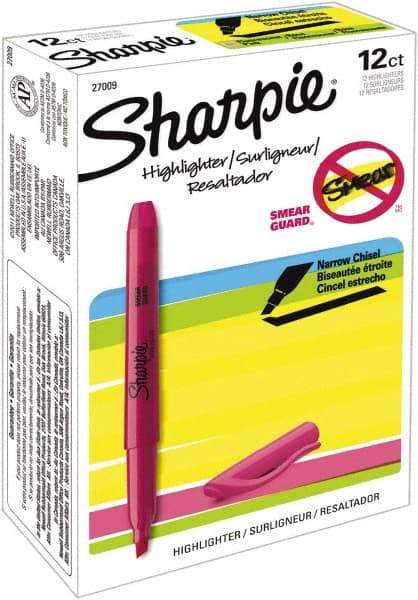 Sharpie - Fluorescent Pink Highlighter - Chisel Tip, AP Nontoxic Ink - Strong Tooling