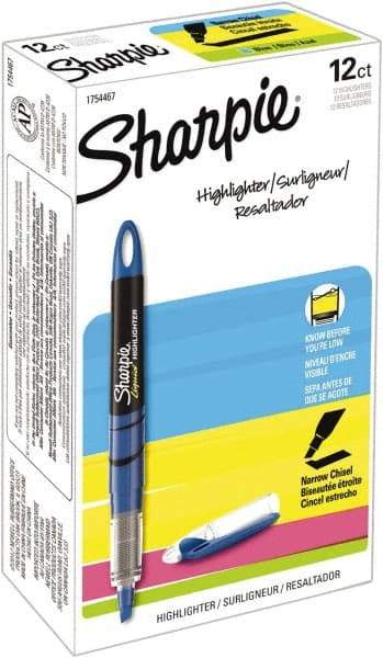 Sharpie - Blue Highlighter - Chisel Tip, AP Nontoxic Ink - Strong Tooling