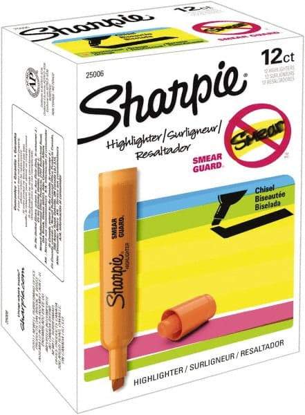 Sharpie - Fluorescent Orange Highlighter - Chisel Tip, AP Nontoxic Ink - Strong Tooling