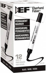 Eberhard Faber - Black Permanent Marker - Chisel Felt Tip, AP Nontoxic Ink - Strong Tooling