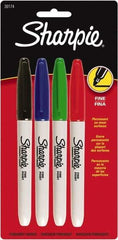 Sharpie - Black, Blue, Green, Red Permanent Marker - Fine Tip, AP Nontoxic Ink - Strong Tooling