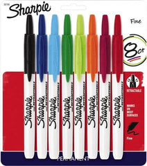 Sharpie - Assorted Colors, Permanent Marker - Retractable Fine Tip, AP Nontoxic Ink - Strong Tooling