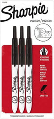 Sharpie - Black Permanent Marker - Retractable Ultra Fine Tip, AP Nontoxic Ink - Strong Tooling