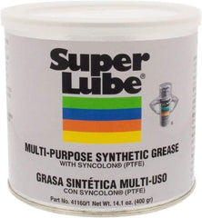 Synco Chemical - 14.1 oz Canister Synthetic Lubricant w/PTFE General Purpose Grease - Translucent White, Food Grade, 450°F Max Temp, NLGIG 1, - Strong Tooling