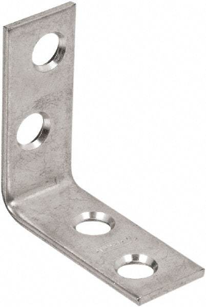 National Mfg. - 1-1/2" Long x 5/8" Wide, Steel, Corner Brace - Zinc Plated - Strong Tooling