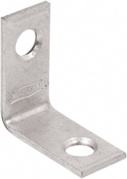 National Mfg. - 1" Long x 1/2" Wide, Steel, Corner Brace - Zinc Plated - Strong Tooling