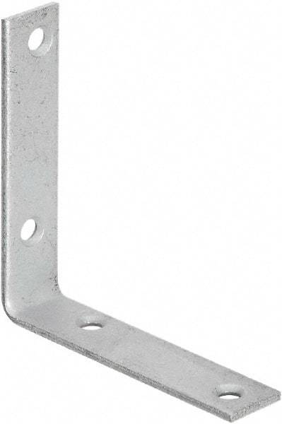 National Mfg. - 4" Long x 7/8" Wide, Galvanized Steel, Corner Brace - Galvanized - Strong Tooling