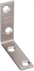 National Mfg. - 2" Long x 5/8" Wide, Stainless Steel, Corner Brace - Stainless Steel Coated - Strong Tooling