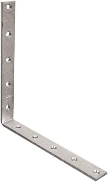 National Mfg. - 10" Long x 1-1/4" Wide, Steel, Corner Brace - Zinc Plated - Strong Tooling