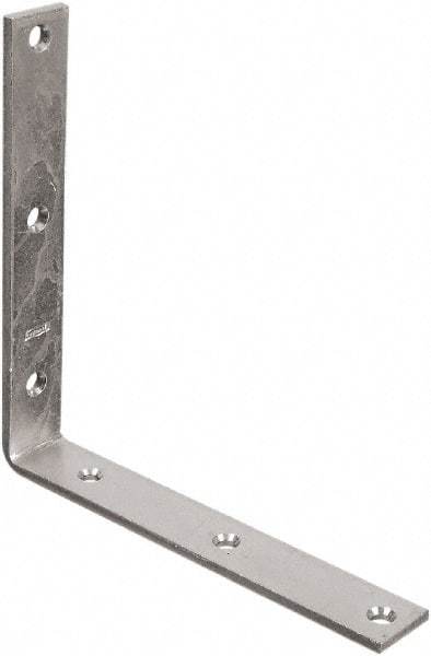 National Mfg. - 8" Long x 1-1/4" Wide, Steel, Corner Brace - Zinc Plated - Strong Tooling