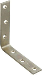 National Mfg. - 5" Long x 1" Wide, Steel, Corner Brace - Zinc Plated - Strong Tooling