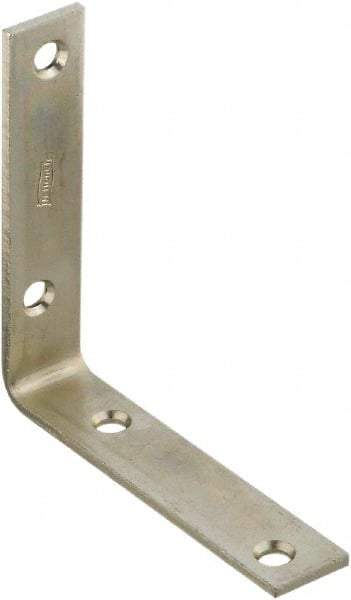 National Mfg. - 4 Inch Long x 7/8 Inch Wide, Steel, Corner Brace - Zinc Plated - Strong Tooling