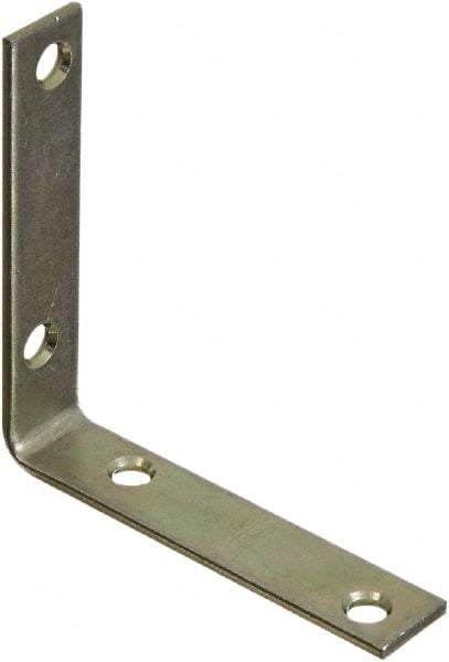 National Mfg. - 3-1/2" Long x 3/4" Wide, Steel, Corner Brace - Zinc Plated - Strong Tooling