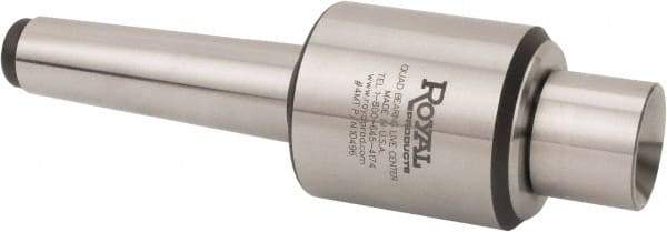 Royal Products - MT5 Morse Taper, 2.45" Head Diam Live Center - 5,000 Max RPM, 2.78" Head Length, 1-1/2" Point Diam, 1-1/4" Point Len, 2,240 Lb Max Workpc, Female Point - Strong Tooling