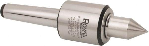 Royal Products - MT3 Morse Taper, 1.7" Head Diam Live Center - 6,000 Max RPM, 2.12" Head Length, 0.88" Point Diam, 1-3/4" Point Len, 465 Lb Max Workpc, Long Point - Strong Tooling