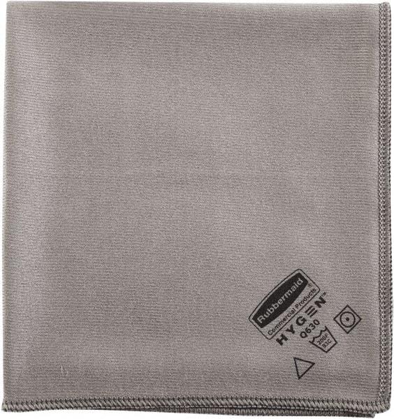 Rubbermaid - Dry Microfiber Wipes - Packet, 16" x 16" Sheet Size, Gray - Strong Tooling