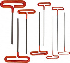 Bondhus - 8 Piece T-Handle Cushion Grip Hex Key Set - Hex Range 2 to 10mm - Strong Tooling