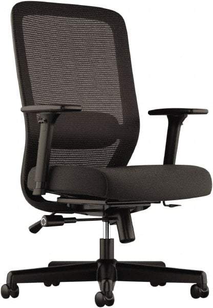 Basyx - 43" High Executive Chair - 25" Wide x 26-3/4" Deep, 100% Polyester Seat, Black - Strong Tooling