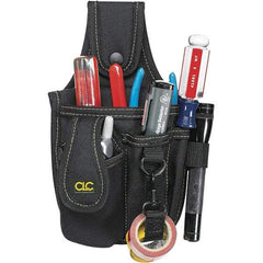 CLC - Cell Phone Holster with 4 Pockets - Ballistic Polyester, Black, 5" Wide x 6" High x 1-1/2" Deep - Strong Tooling