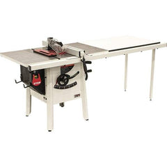 Jet - 10" Blade Diam, 5/8" Arbor Diam, 1 Phase Table Saw - 1-3/4 hp, 27" Wide, 115 Volt, 3-1/8" Cutting Depth - Strong Tooling