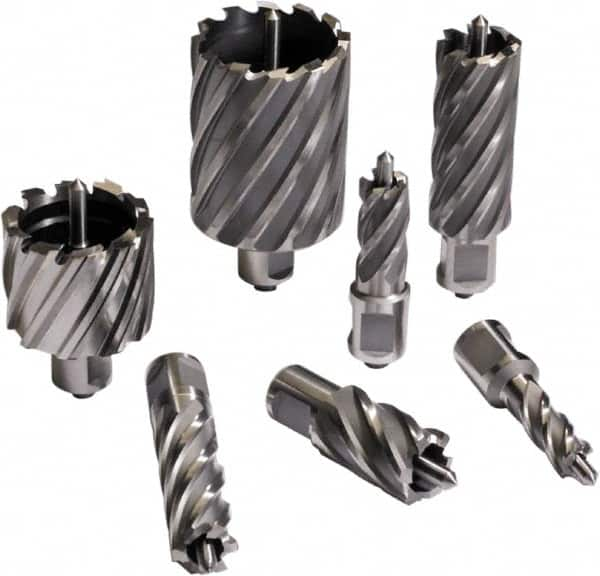 Cleveland Steel Tool - 11/16" Diam x 3" Deep Carbide-Tipped Annular Cutter - Strong Tooling