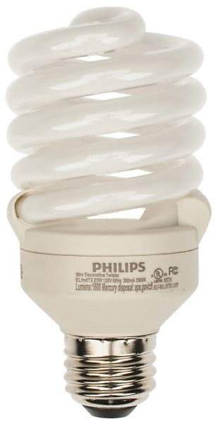 Philips - 23 Watt Fluorescent Residential/Office Medium Screw Lamp - 3,500°K Color Temp, 1,600 Lumens, 120 Volts, EL/mDT, 10,000 hr Avg Life - Strong Tooling