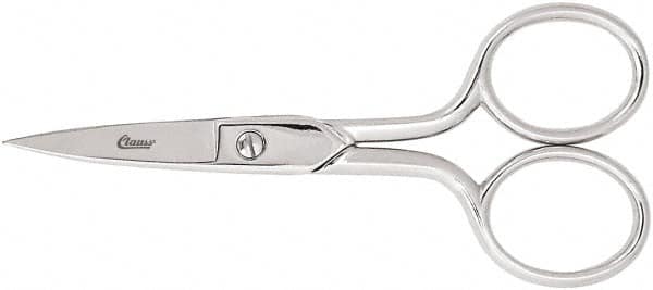 Clauss - 1" LOC, 6-5/8" OAL Carbon Steel Curved Scissors - Offset Handle, For Paper, Fabric - Strong Tooling