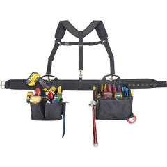 CLC - 28 Pocket Black Ballistic Polyester Combo Tool Bag System - 28" Wide x 6" Deep x 26" High - Strong Tooling