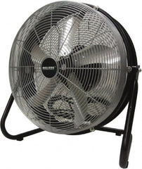 Maxess Climate Control Technologies - 18" Blade, 5/64 hp, 1,550, 2,000 & 2,680 CFM, Oscillating Industrial Circulation Fan - Floor Stand, 120 Volts, 3 Speed - Strong Tooling