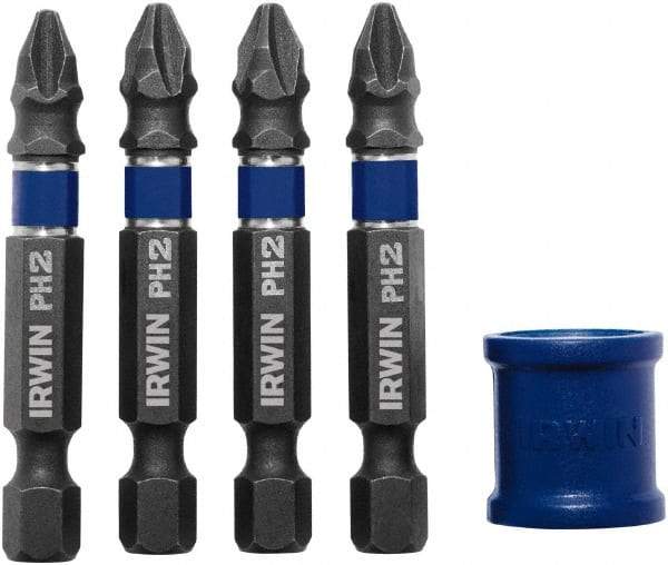 Irwin - 5 Piece, Phillips Handle, Power Bit Set - No. 2 Phillips - Strong Tooling