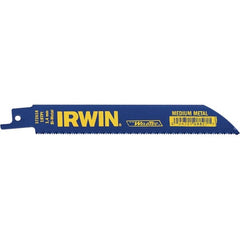 Irwin Blades - 6" Long, Bi-Metal Reciprocating Saw Blade - Straight Profile, 18 TPI, Toothed Edge, Tang Shank - Strong Tooling