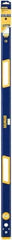 Irwin - 48" Long 3 Vial Box Beam Level - Aluminum, Blue/Yellow, 1 Level & 2 Plumb Vials - Strong Tooling