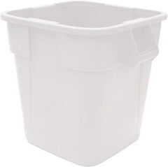 Rubbermaid - 40 Gal White Square Trash Can - Polyethylene, 730mm High x 596.9mm Long x 596.9mm Wide - Strong Tooling