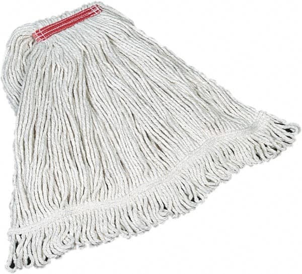 Rubbermaid - Red Head Band, Large Cotton Loop End Mop Head - 4 Ply, Screw On Connection - Strong Tooling