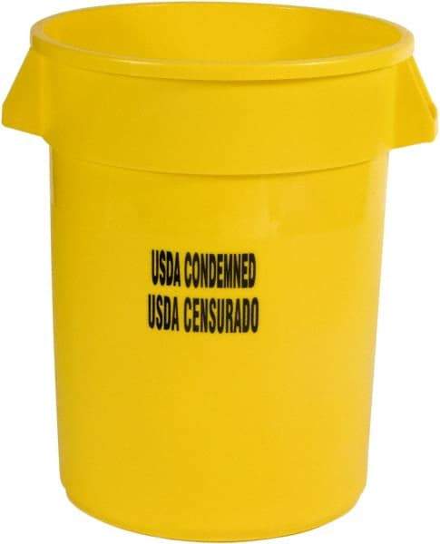 Rubbermaid - Round, Yellow Food Storage Container - 27.3" High x 22" Wide - Strong Tooling