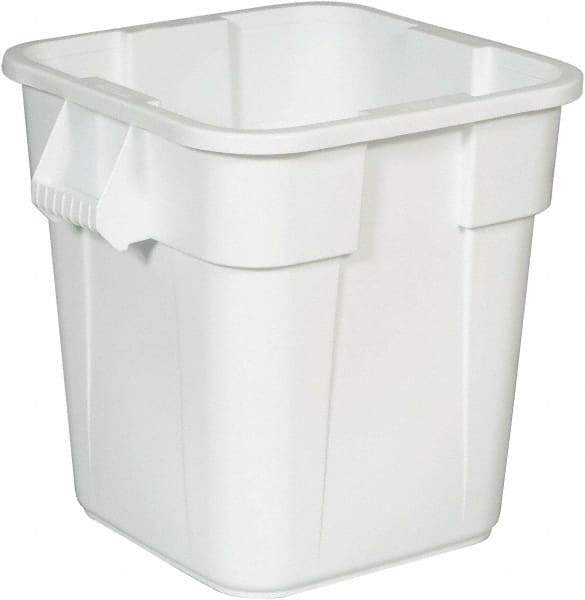 Rubbermaid - 28 Gal White Square Trash Can - Polyethylene, 572mm High x 546.1mm Long x 546.1mm Wide - Strong Tooling